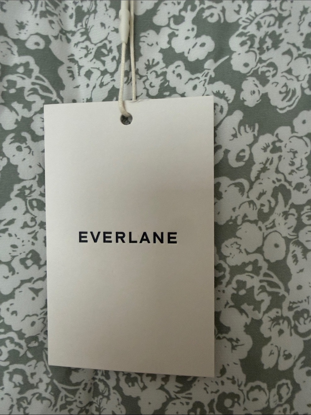 Everlane Sage Green Floral Slip Midi Dress NWT - Picture 2 of 4